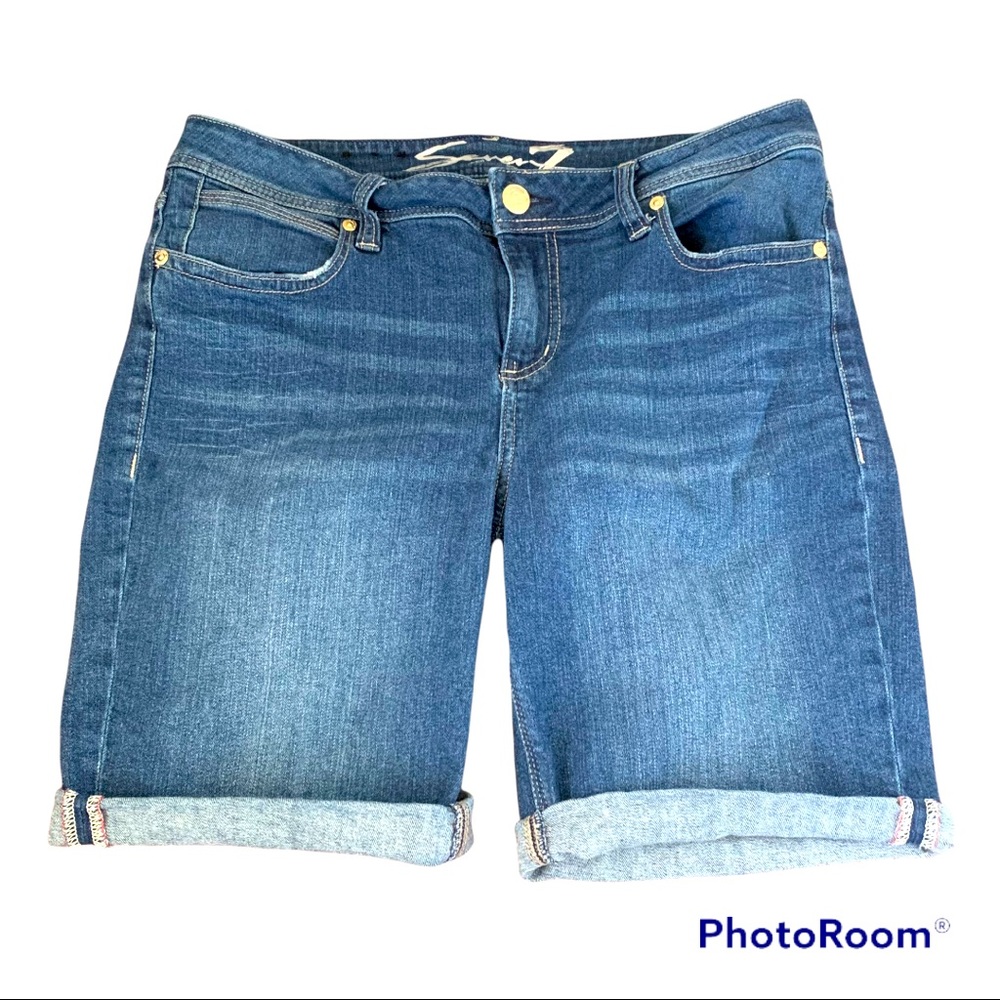 Seven7 Bermuda Jean Shorts Sz 12 Style No MY3107